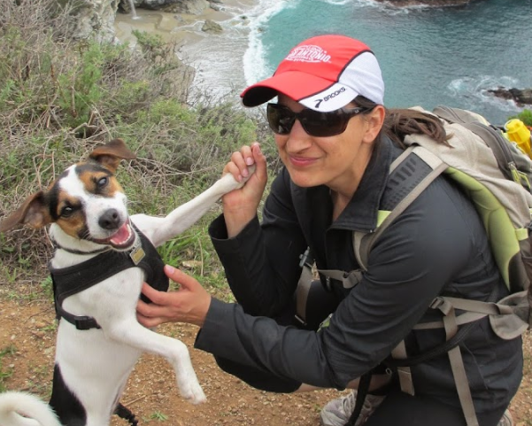 Sabrina Stanley With her Dog